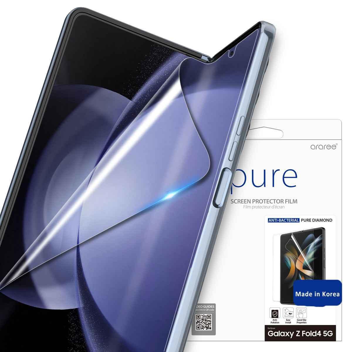 Araree Z Fold 5 Pure Diamond Screen Protective Film (1Pcs) - Clear Araree Z Fold 5 Pure Diamond Screen Protective Film (1Pcs) - Clear